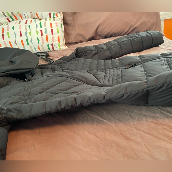 Black Bernardo Packable Down Long Coat - Picture 8 of 12